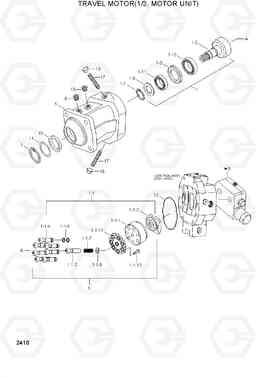 2410 TRAVEL MOTOR(1/3, MOTOR UNIT) R200W-3, Hyundai