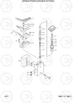 2477 SINGLE PEDAL(DOUBLE ACTING) R200W-3, Hyundai