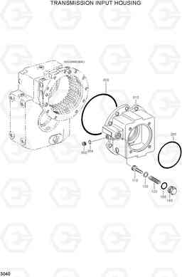 3040 TRANSMISSION INPUT HOUSING R200W-3, Hyundai