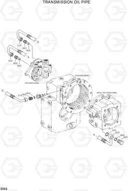 3043 TRANSMISSION OIL PIPE R200W-3, Hyundai