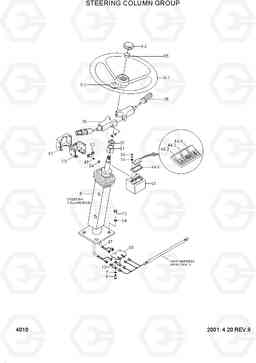 4010 STEERING COLUMN GROUP R200W-3, Hyundai