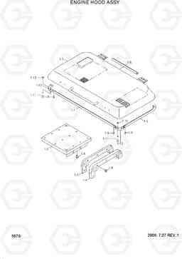 5070 ENGINE HOOD ASSY R200W-3, Hyundai