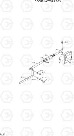 5102 DOOR LATCH ASSY R200W-3, Hyundai