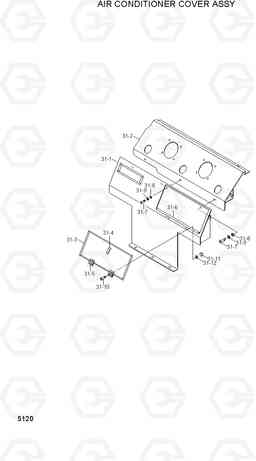 5120 AIR CONDITIONER COVER ASSY R200W-3, Hyundai