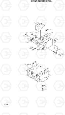 5140 CONSOLE BOX(LH) R200W-3, Hyundai