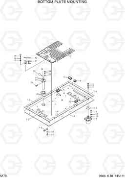 5170 BOTTOM PLATE MOUNTING R200W-3, Hyundai