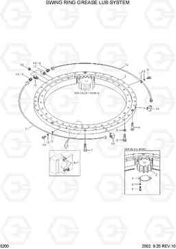 5200 SWING RING GREASE LUB SYSTEM R200W-3, Hyundai