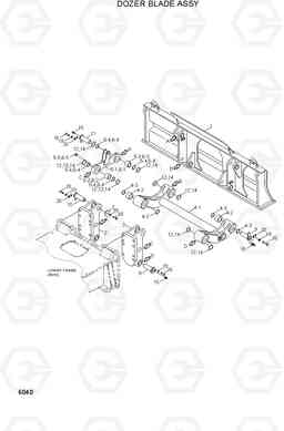 6040 DOZER BLADE ASSY R200W-3, Hyundai