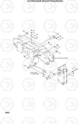 6060 OUTRIGGER MOUNTING(REAR) R200W-3, Hyundai