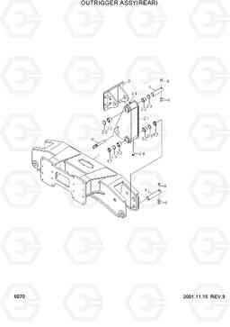 6070 OUTRIGGER ASSY(REAR) R200W-3, Hyundai