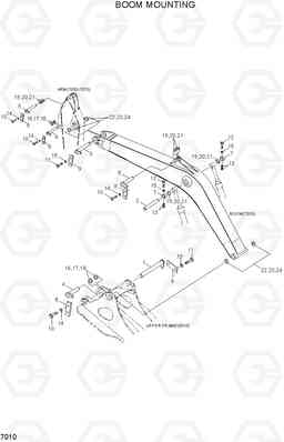 7010 BOOM MOUNTING R200W-3, Hyundai