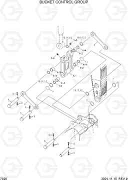 7020 BUCKET CONTROL GROUP R200W-3, Hyundai