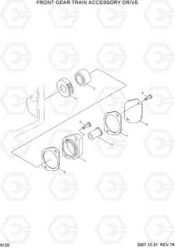 9120 FRONT GEAR TRAIN ACCESSORY DRIVE R200W-3, Hyundai