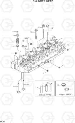 9420 CYLINDER HEAD R200W-3, Hyundai