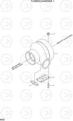 9430 TURBOCHARGER 1 R200W-3, Hyundai