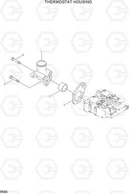 9540 THERMOSTAT HOUSING R200W-3, Hyundai