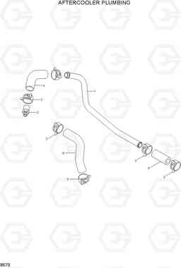 9570 AFTERCOOLER PLUMBING R200W-3, Hyundai