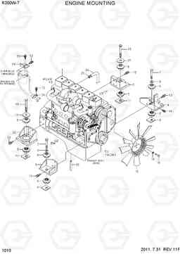 1010 ENGINE MOUNTING R200W-7, Hyundai