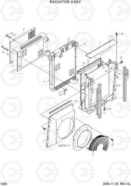 1060 RADIATOR ASSY R200W-7, Hyundai