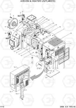 1110 AIRCON & HEATER UNIT(-#0578) R200W-7, Hyundai