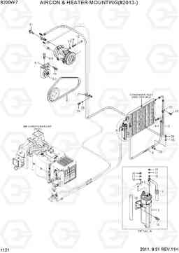 1121 AIR CONDITIONER MOUNTING(#2013-) R200W-7, Hyundai