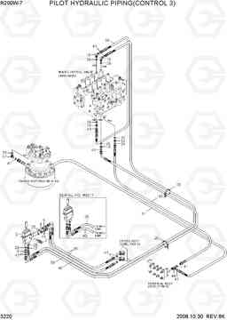 3220 PILOT HYD PIPING(CONTROL 3) R200W-7, Hyundai