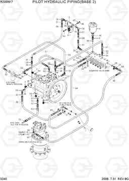 3240 PILOT HYD PIPING(BASE 2) R200W-7, Hyundai