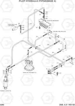 3260 PILOT HYD PIPING(BASE 4) R200W-7, Hyundai