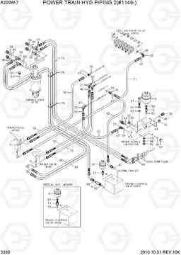 3330 POWER TRAIN HYD PIPING 2(#1149-) R200W-7, Hyundai