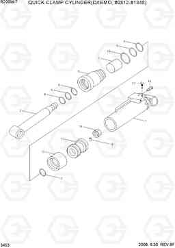 3453 QUICK CLAMP CYLINDER(#0812-#1348) R200W-7, Hyundai