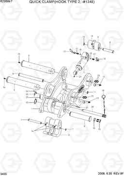 3455 QUICK CLAMP(HOOK TYPE 2, -#1348) R200W-7, Hyundai