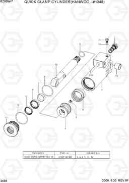 3456 QUICK CLAMP CYLINDER(-#1348) R200W-7, Hyundai