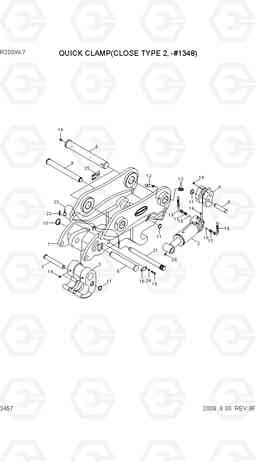 3457 QUICK CLAMP(CLOSE TYPE 2, #0686-#1348) R200W-7, Hyundai