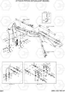 3621 ATTACH PIPING KIT(ADJUST BOOM) R200W-7, Hyundai