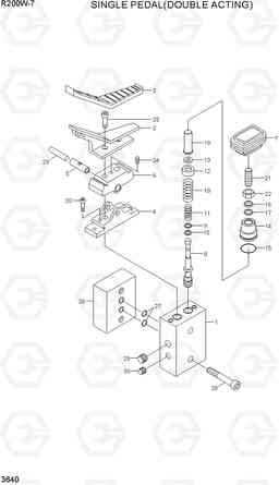 3640 SINGLE PEDAL(DOUBLE ACTING) R200W-7, Hyundai