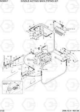 3720 SINGLE ACTING MAIN PIPING KIT R200W-7, Hyundai