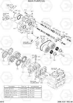 4010 MAIN PUMP(1/2) R200W-7, Hyundai