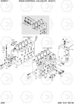 4050 MAIN CONTROL VALVE(1/5, -#1427) R200W-7, Hyundai