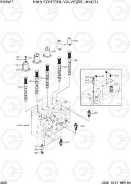 4055 MAIN CONTROL VALVE(2/5, -#1427) R200W-7, Hyundai