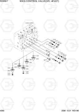 4060 MAIN CONTROL VALVE(3/5, -#1427) R200W-7, Hyundai