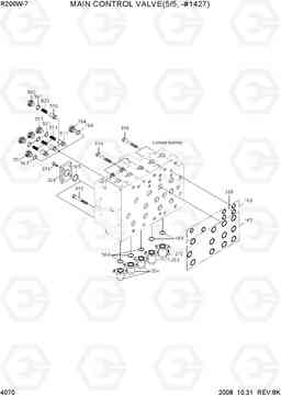 4070 MAIN CONTROL VALVE(5/5, -#1427) R200W-7, Hyundai