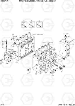 4075 MAIN CONTROL VALVE(1/5, #1428-) R200W-7, Hyundai