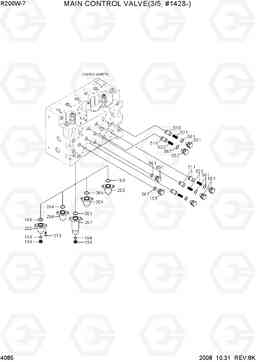 4085 MAIN CONTROL VALVE(3/5, #1428-) R200W-7, Hyundai