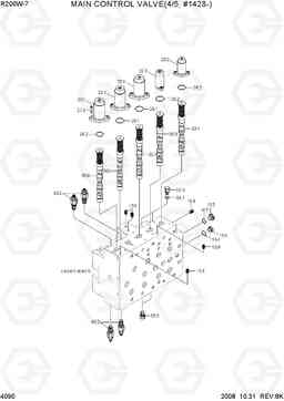 4090 MAIN CONTROL VALVE(4/5, #1428-) R200W-7, Hyundai