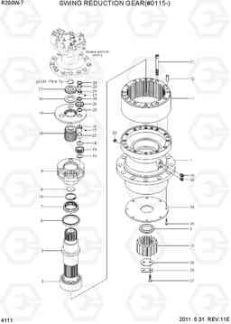 4111 SWING REDUCTION GEAR(#0115-) R200W-7, Hyundai