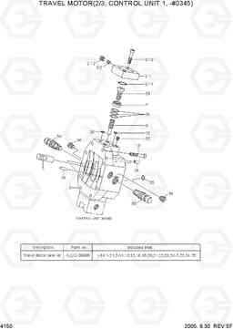 4150 TRAVEL MOTOR(2/3, CONTROL UNIT 1,-#0345) R200W-7, Hyundai