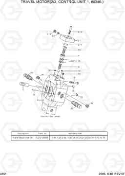 4151 TRAVEL MOTOR(2/3, CONTROL UNIT 1,#0346-) R200W-7, Hyundai