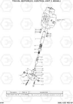 4161 TRAVEL MOTOR(3/3, CONTROL UNIT 2,#0346-) R200W-7, Hyundai