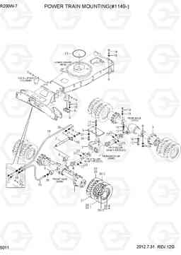 5011 POWER TRAIN MOUNTING(#1149-) R200W-7, Hyundai