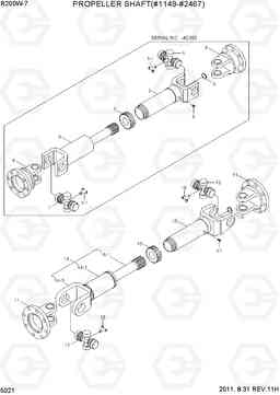 5021 PROPELLER SHAFT(#1149-#2467) R200W-7, Hyundai